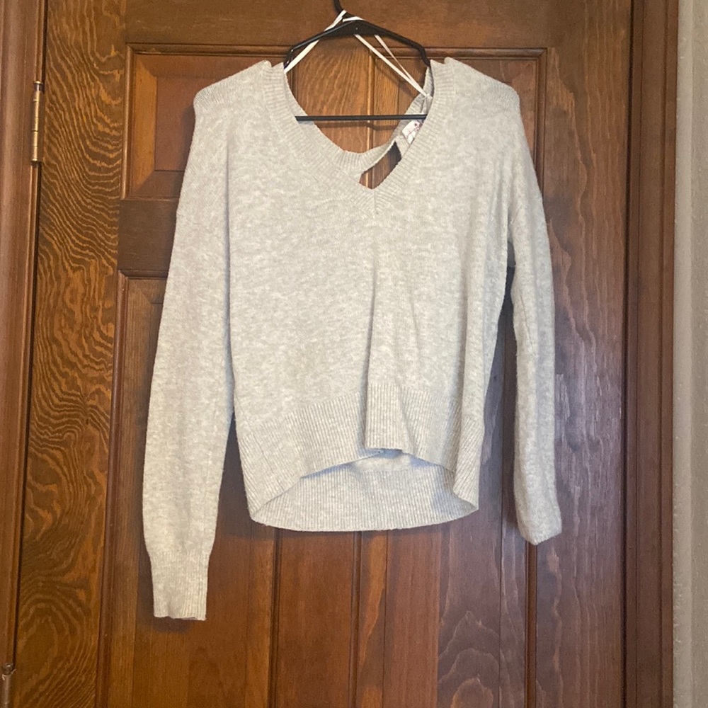 Sweater with open back